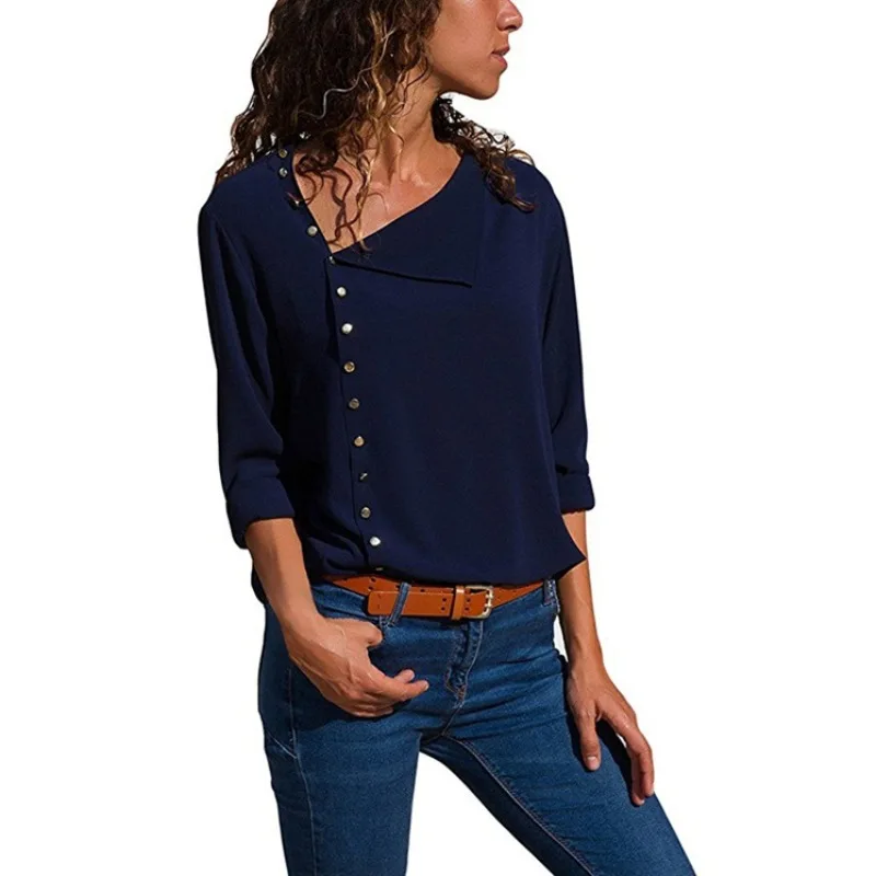 Женская блузка рубашка с длинным рукавом корейская мода Новое поступление 2018