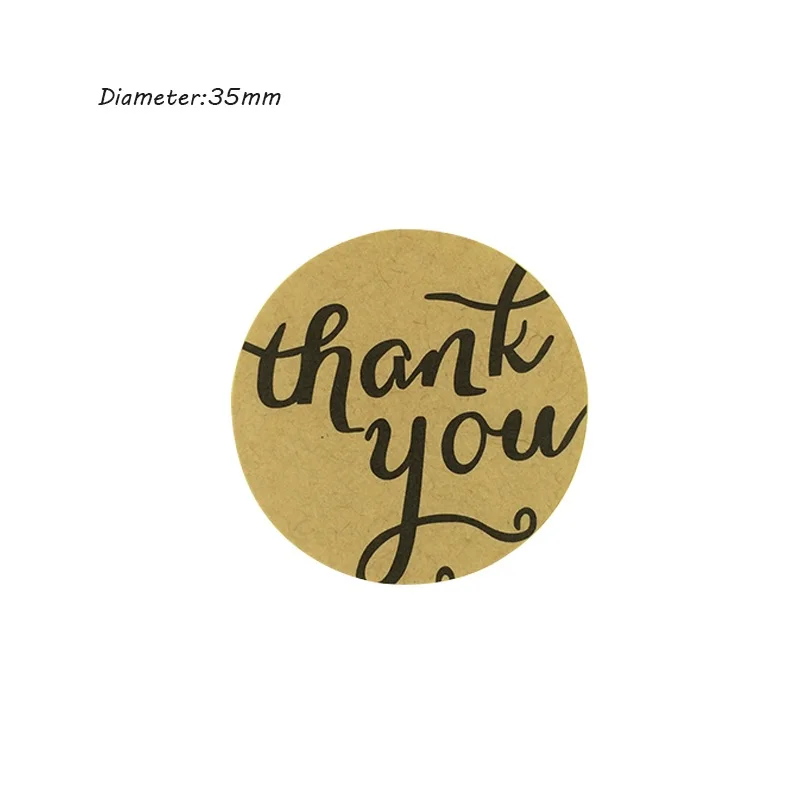 120 шт./лот Thank You крафтовые упаковочные уплотнительные наклейки этикетки