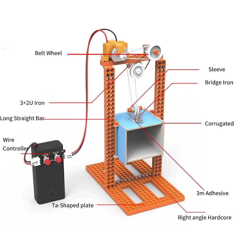 Вынос руля строительные блоки научная игрушка DIY Лифт детская умная обучающая
