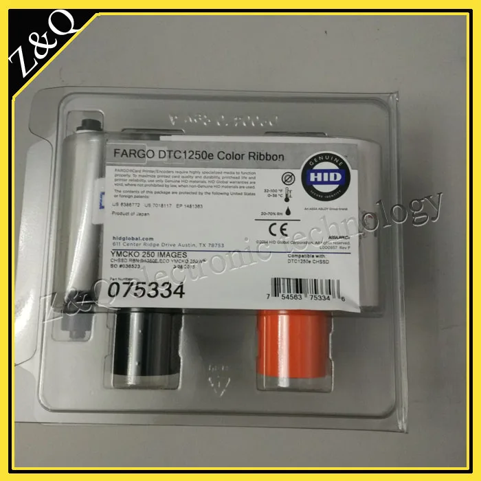 

Fargo DTC1250E china version printer black ribbon 075351