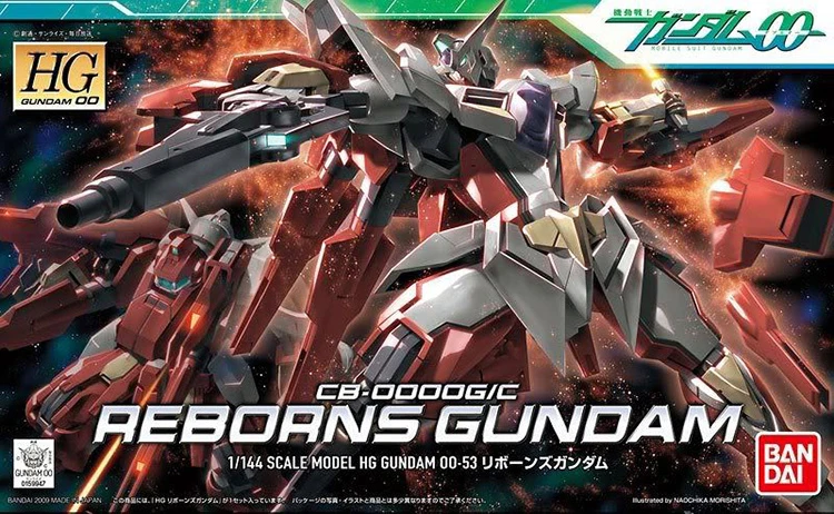 Набор моделей Reborns для мобильного телефона Bandai Gundam 59947 00 HG 1/144 Аниме фигурки героев