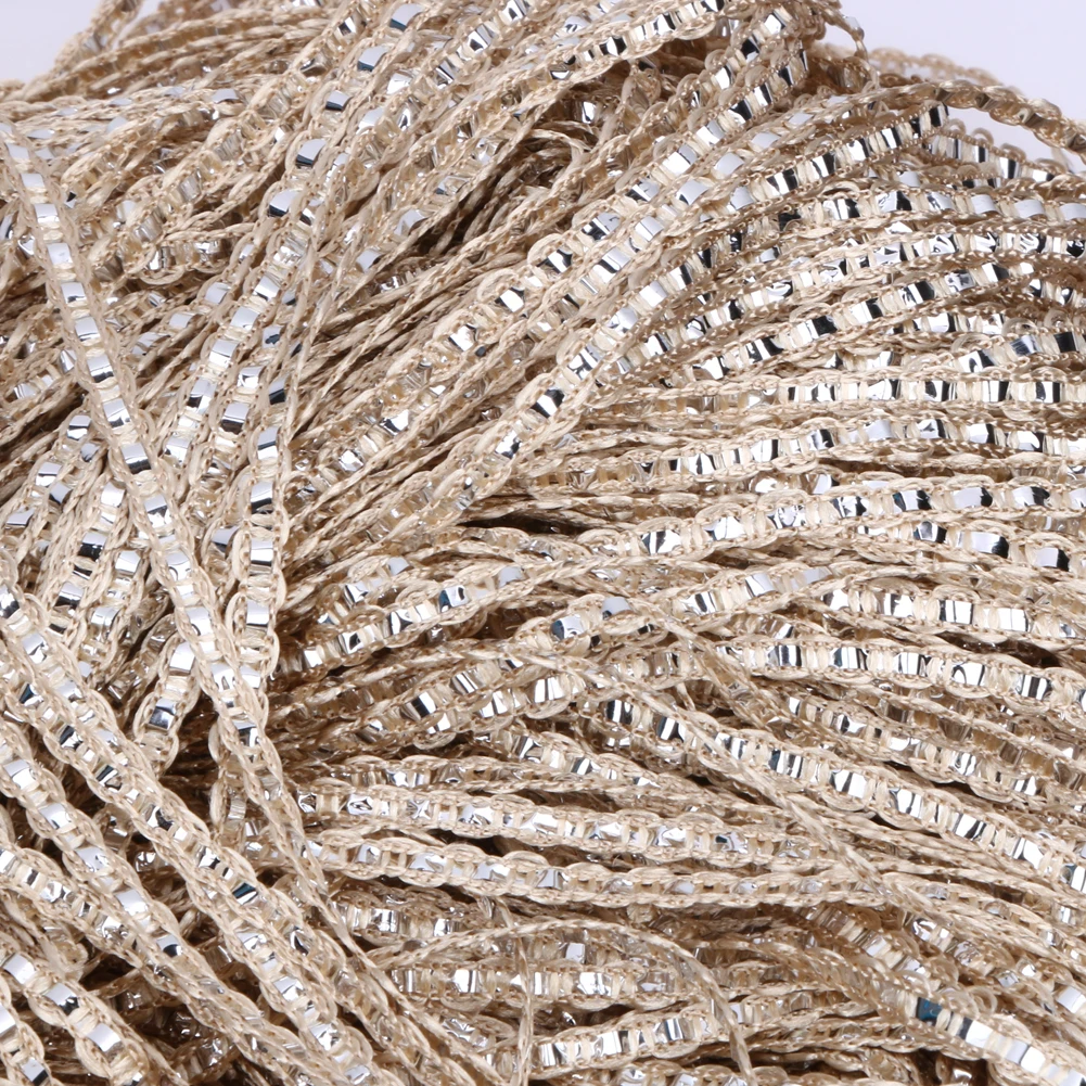 2 м x 1 серебристая кожаная строка из искусственной пряжи полоса для занавесок