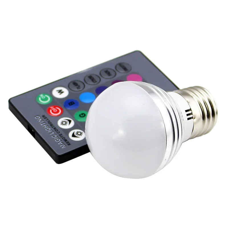 Светодиодная лампа E14/E27/B22 RGB лампы AC110V 220V LED Волшебный светильник праздничное