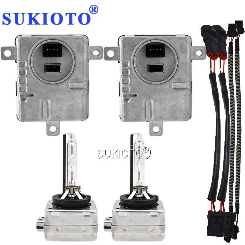 SUKIOTO 55W D1S Xenon HID Kit D3S Canbus балласт комплект HID фары D3S 4300K 5000K D1S 6000K 8000K hid ксеноновая лампа фары D1R D3R