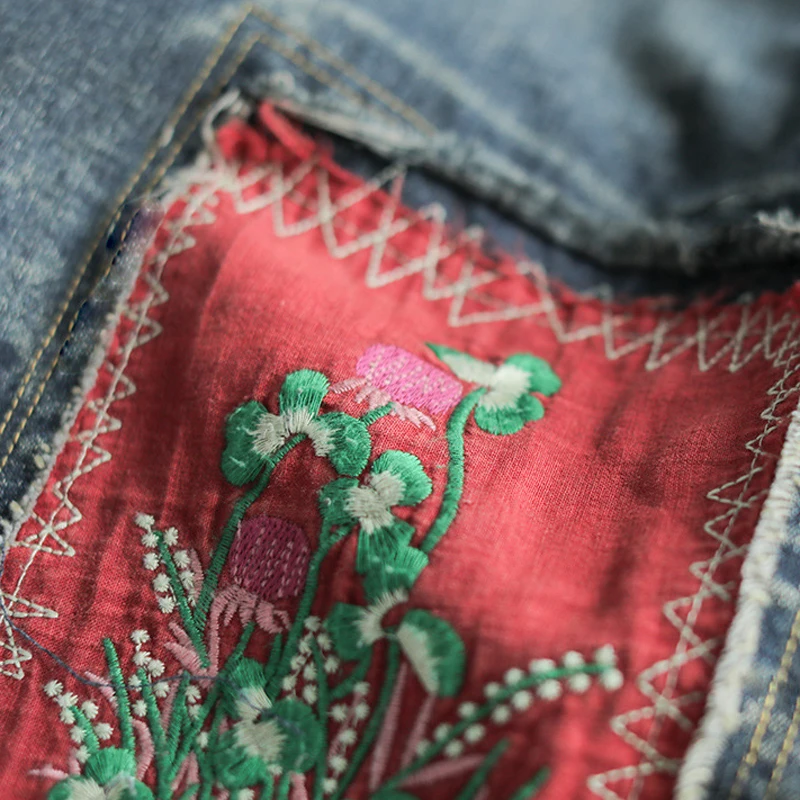 Брендовые прямые женские брюки новинка 2019 оригинальные джинсы в стиле пэчворк с