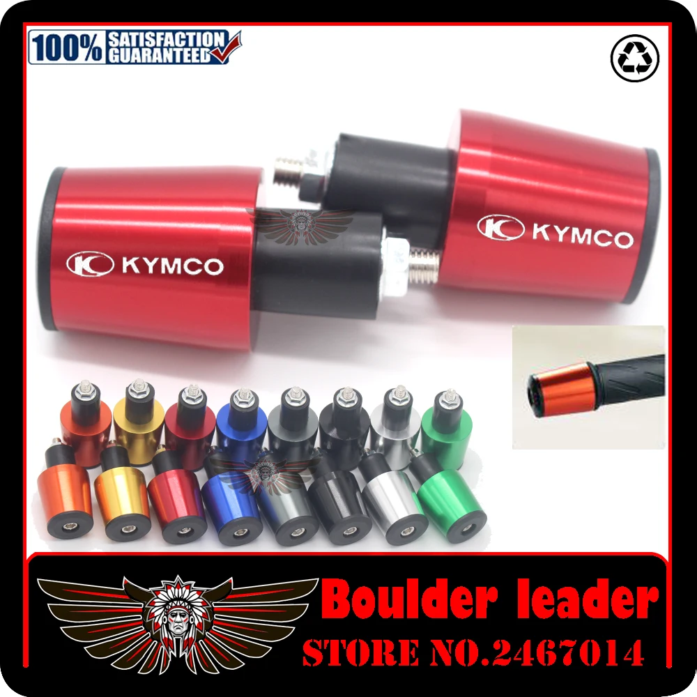 Motorcycle Accessories CNC Aluminum 7/8'' 22MM Handlebar Grips Handle Bar Cap End Plugs For KYMCO DownTown 300i/350i/K-XCT 300 |