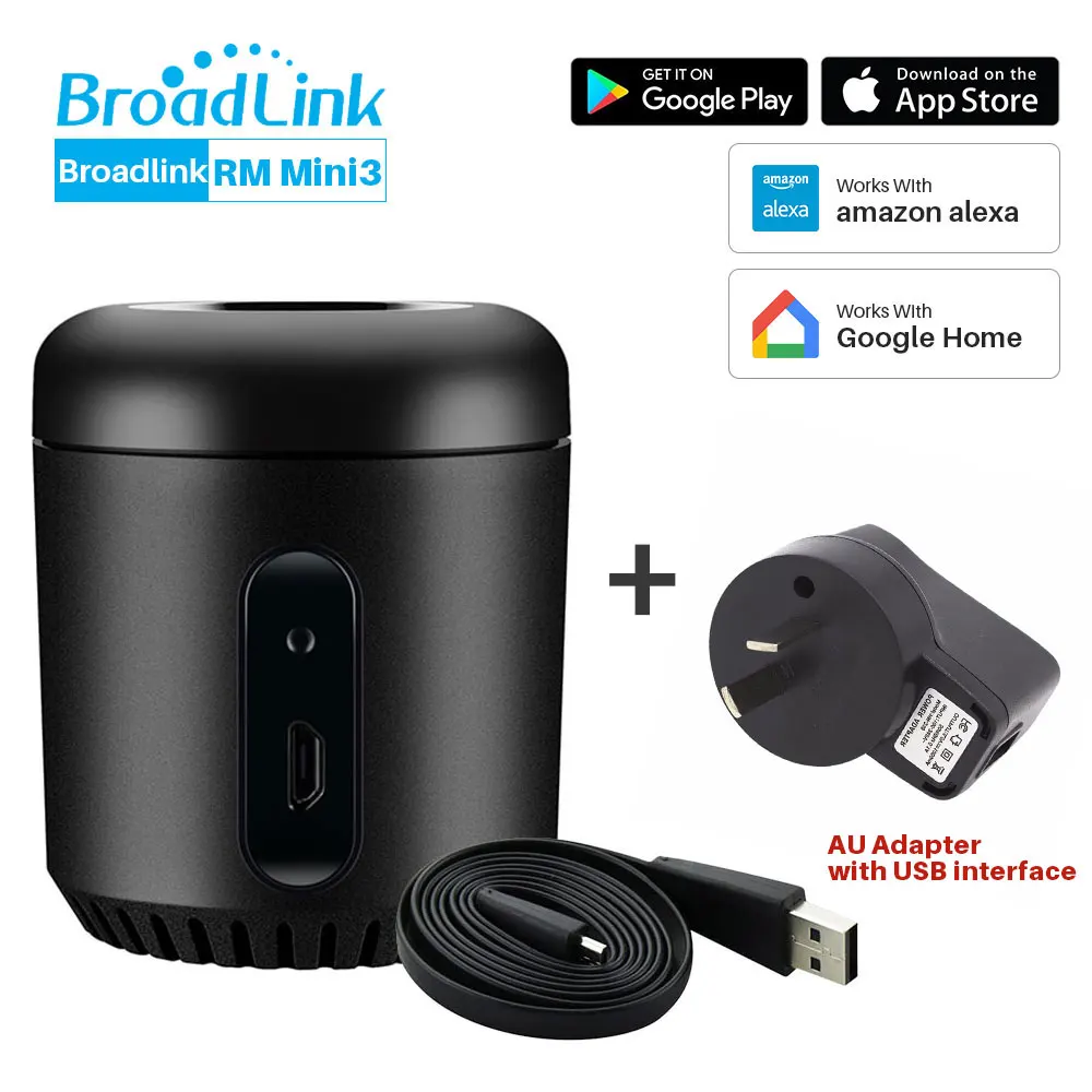 RM Mini3 Add AU Plug Broadlink RM Pro+ RM Mini3 Универсальный Smart ПДУ WI-FI wifi+ ИК+ РЧ+ 4G Smart Home приложение Управление работает с Alexa Google Home - Цвет: RM Mini3 Add AU Plug