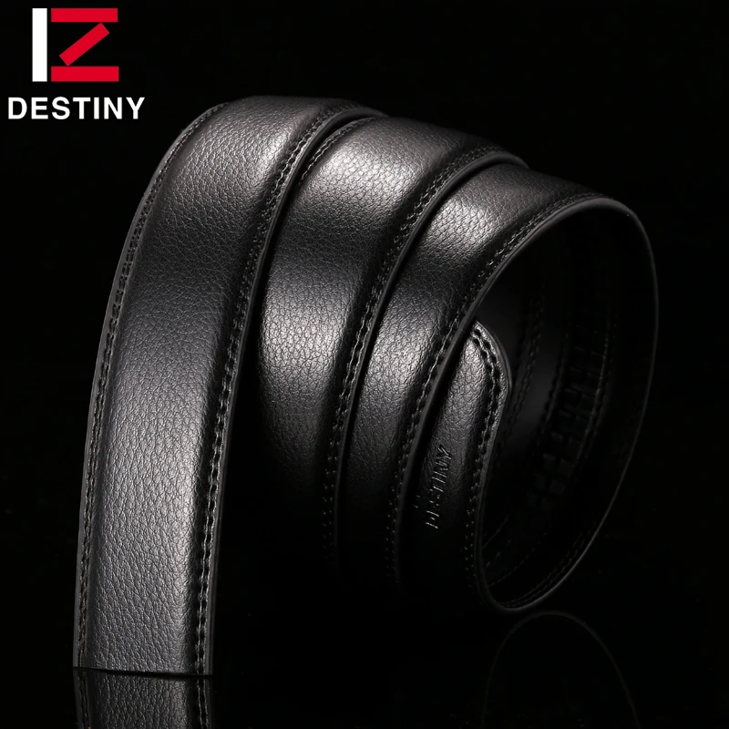 DESTINY высокого качества Натуральная кожа ремень без пряжки брендовая