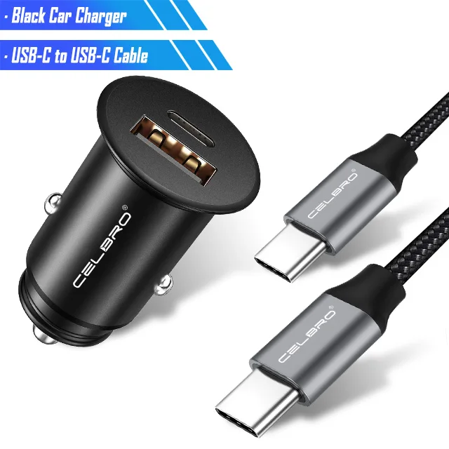 USB-C Charger Set 30 Вт Быстрая зарядка QC 4,0 3,0 Автомобильное USB зарядное устройство для Xiao mi 8 mi A2 mi x 3 Pocophone F1 mi ni USB PD быстрая зарядка автомобильное зарядное устройство для телефона - Тип штекера: USB-C Charger Set