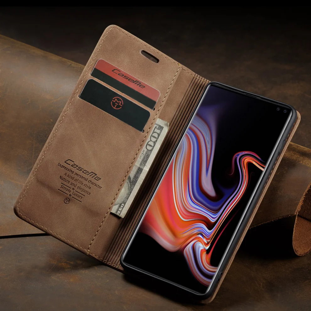 Винтажный кожаный чехол для samsung Galaxy S10, S9, S8 Plus, S7 Edge, S10E, роскошный магнит, авто флип, чехол-бумажник, чехол для samsung S10, 5G