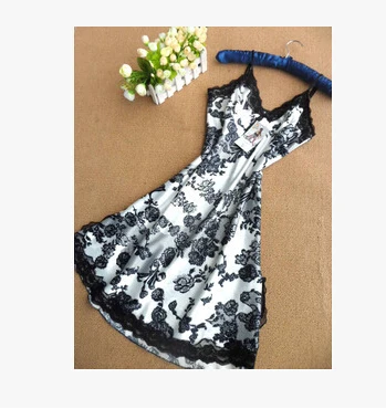 

HOT 2016 summer sexy night dress women silk slips ladies lace slip sleepwear