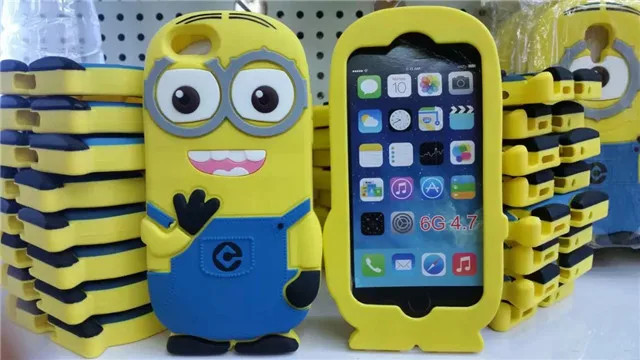 Мода милый мультфильм мягкие резиновые кремний гадкий я желтый миньон чехол для