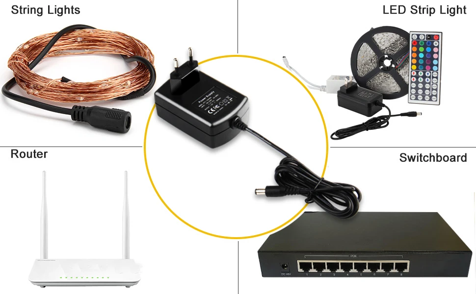 AC 110V 220V к DC 12V 3A 36W блок питания настенное зарядное устройство Универсальный Переключатель адаптер питания для светодиодной ленты освещение камеры безопасности концентратор