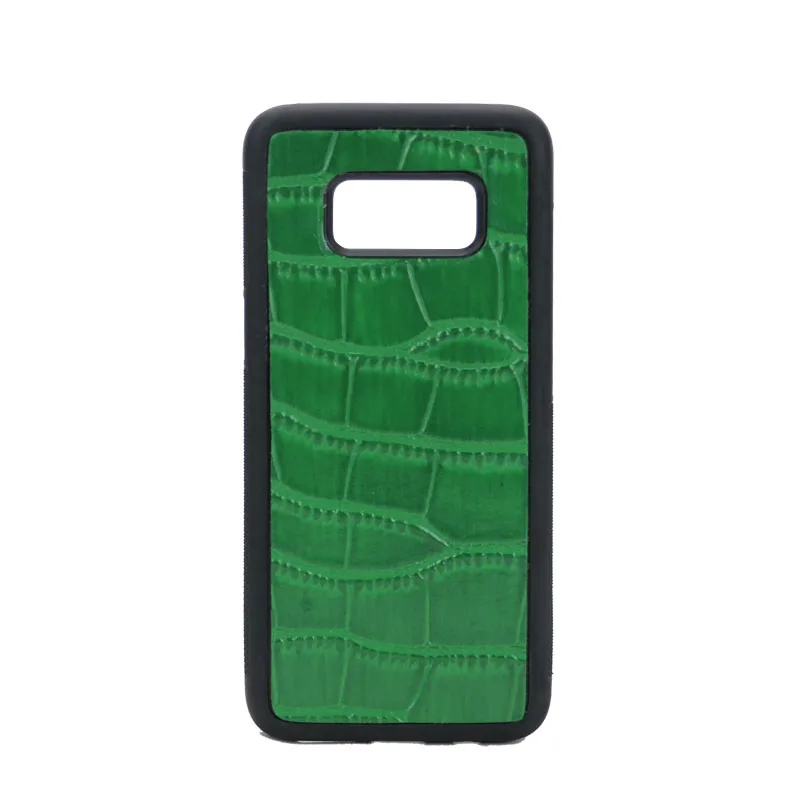 

Men Customized Letters Case For Samsung Galaxy S8 S9 S10 Plus Embossed Crocodile Leather Protective Phone Cover Case