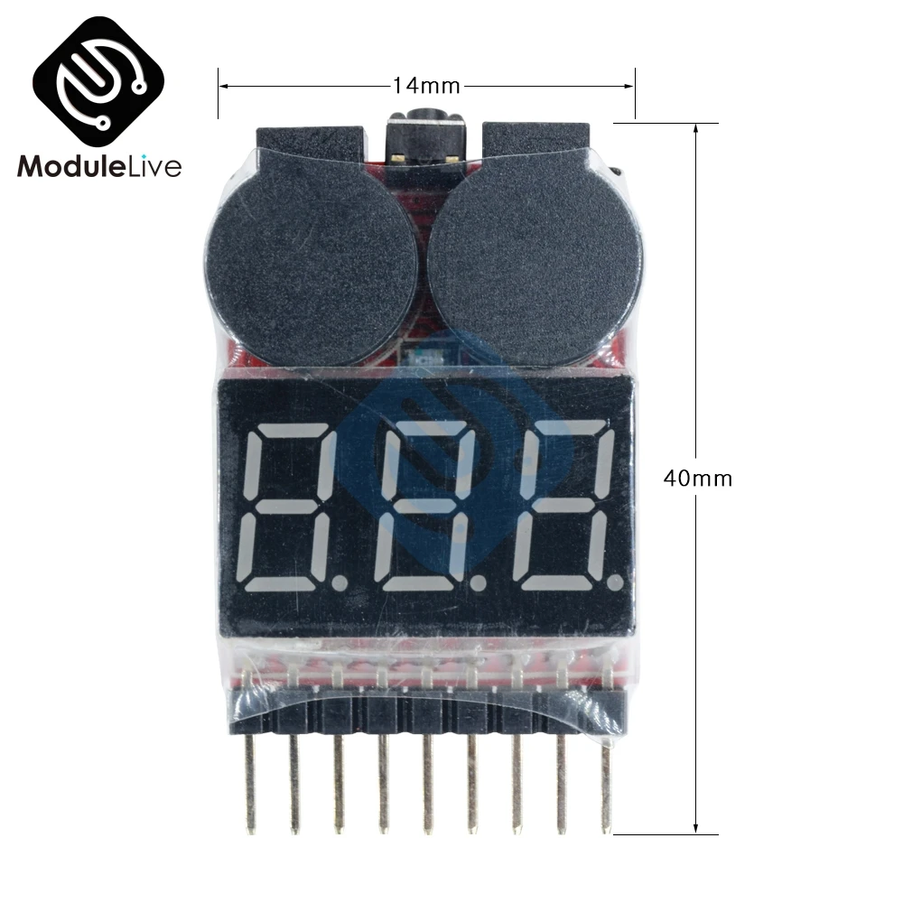 1-8S тестер низкого напряжения батареи звуковой сигнал 1-8S Lipo/li-ion/Fe напряжение батареи 2в1 Тестер для RC кольцо BB
