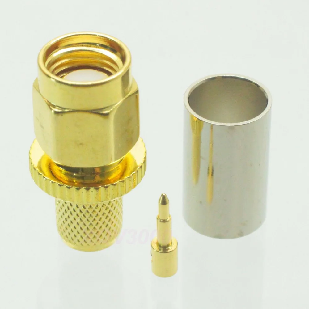 10 шт. разъем SMA контактный штекер обжимной для RG8X RG 8X LMR240 RF коаксиальный|pin crimp