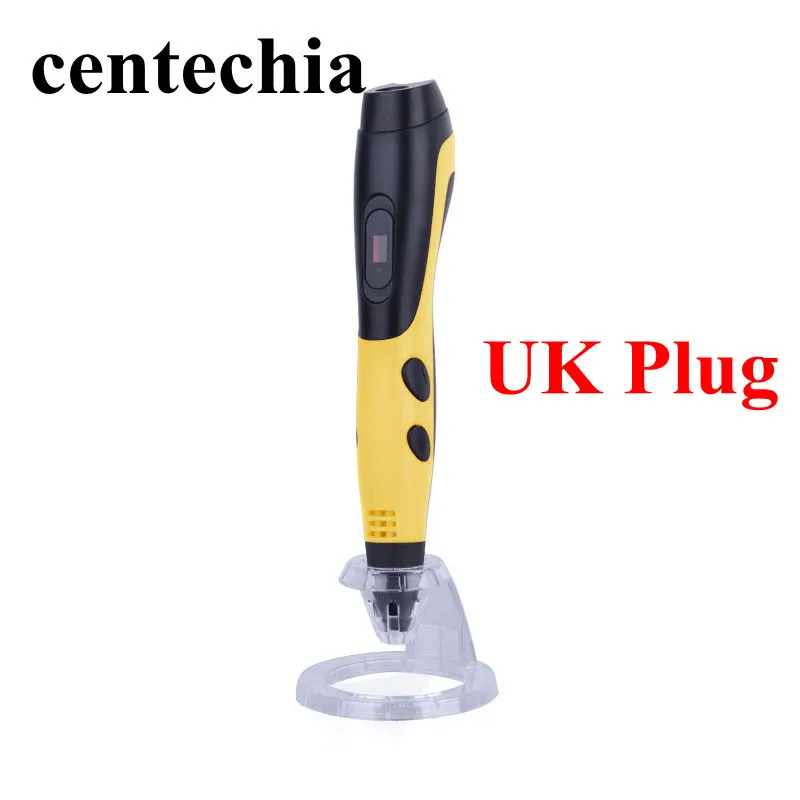 Centechia новая 3D печать Ручка ABS/PLA нити Смарт 3D Ручка DIY Магия 3D Рисунок ручка для детей Drawilng Инструменты ручка аксессуары - Цвет: yellow