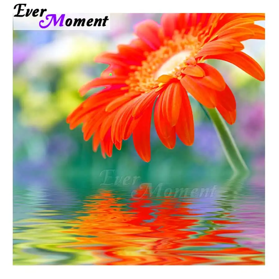 Алмазная живопись с цветком Ever Instant полноразмерная картина Стразы ручной работы