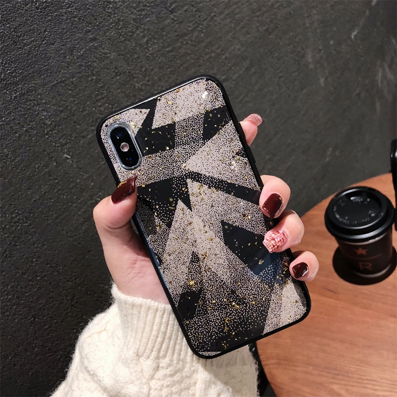 GlamPhoneCase Национальный стиль геометрический Золотой Фольги чехол для телефона iPhone