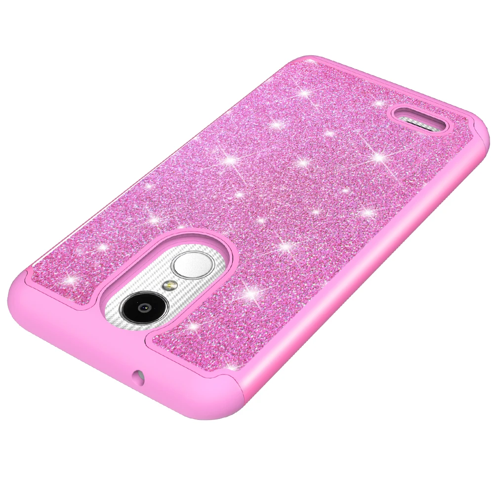HYAZLZ Case for LG Aristo 2 K8 K10 V30 2018 K30 Glitter Silicone PC Back Cover X Power2 ThinQ K20 Plus Stylo 4 |