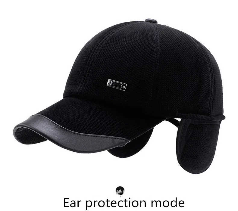 New Fashion Men Baseball Cap Shade Hats For Men Winter Spring Trucker Casual Cap Snapback Protect Ears Men Hat