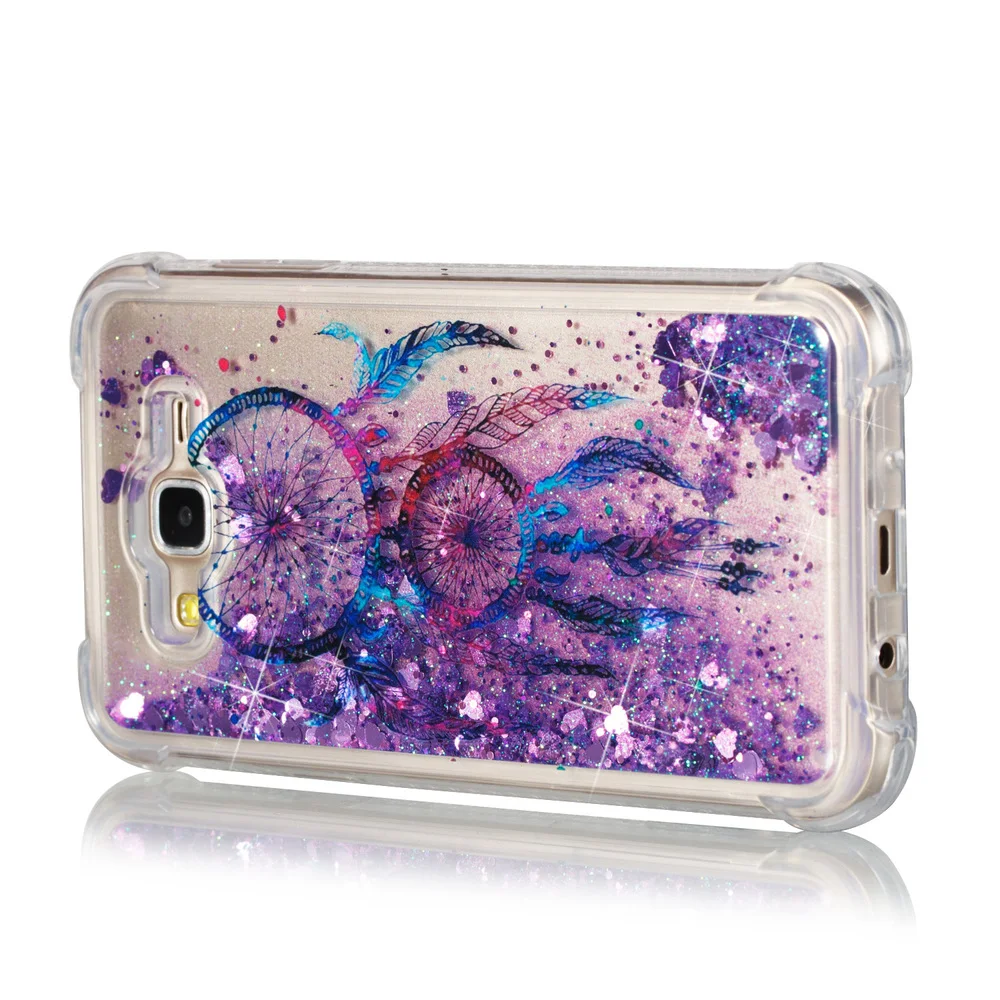 Блестящий чехол для Samsung Galaxy J7 Core Neo Nxt 2015 милый с блестящим жидким песком SM J700F J700H/DS