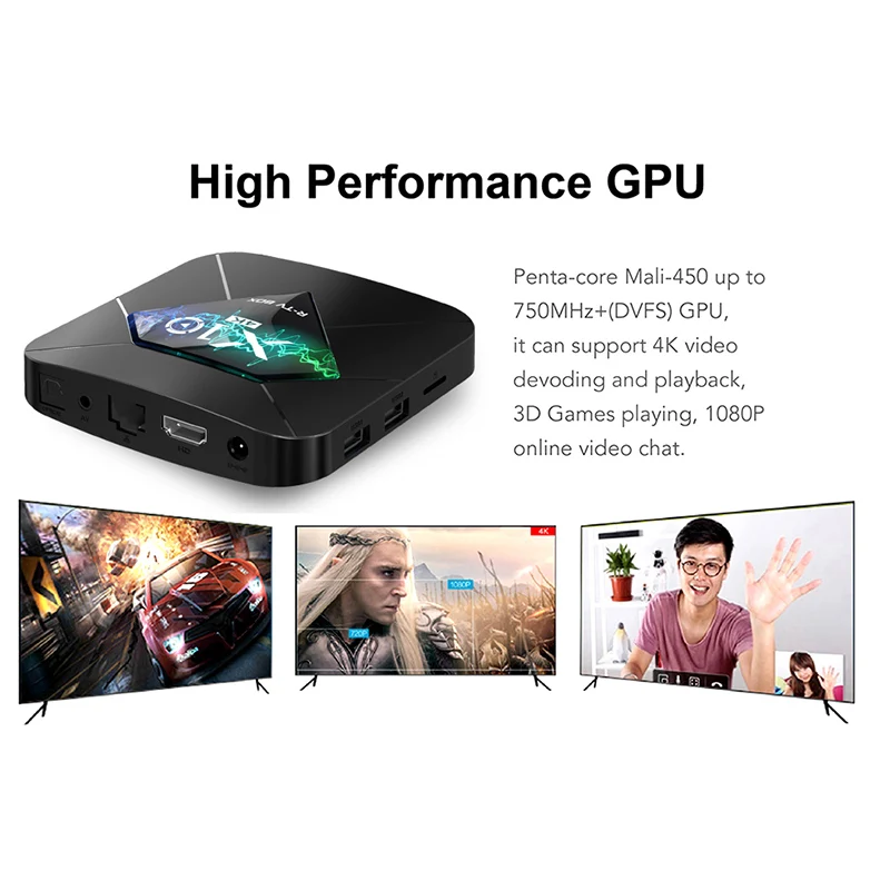 R TV BOX Smart X10 Box S905W четырехъядерный 2 ГБ 16 Android 7 1 OS WIFI H.265 HDR 3D 4K2k HD набор для