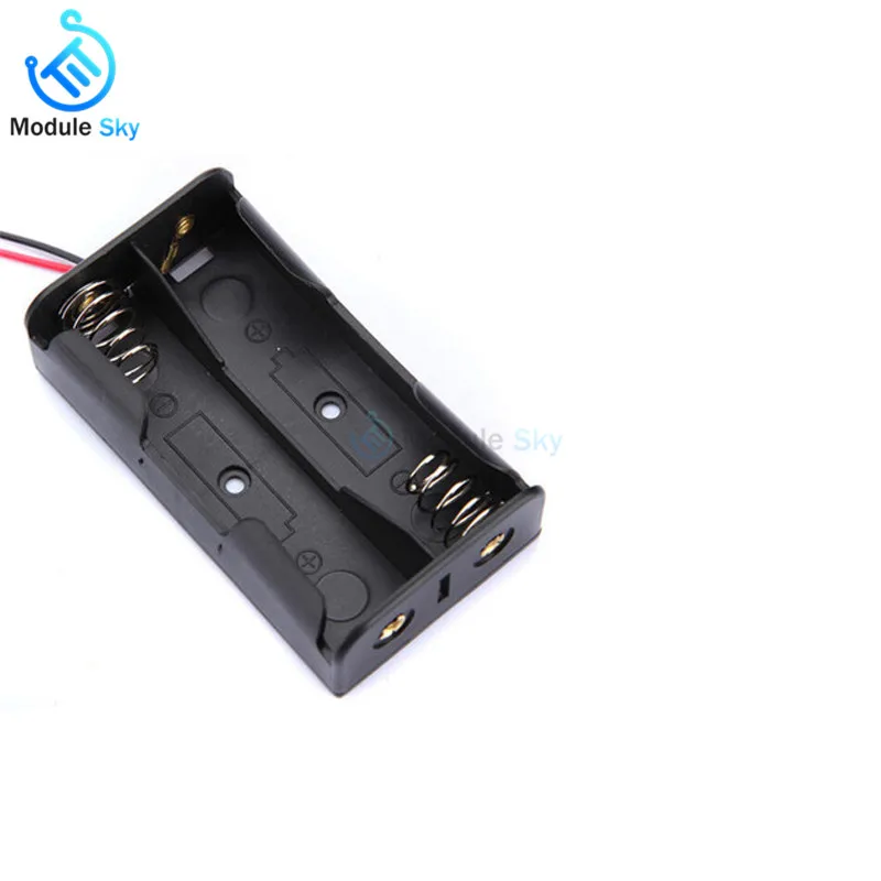 Пластиковый Чехол для аккумулятора 10 шт. держатель с проводами 2X1 AA 3 0 V 2AA|plastic