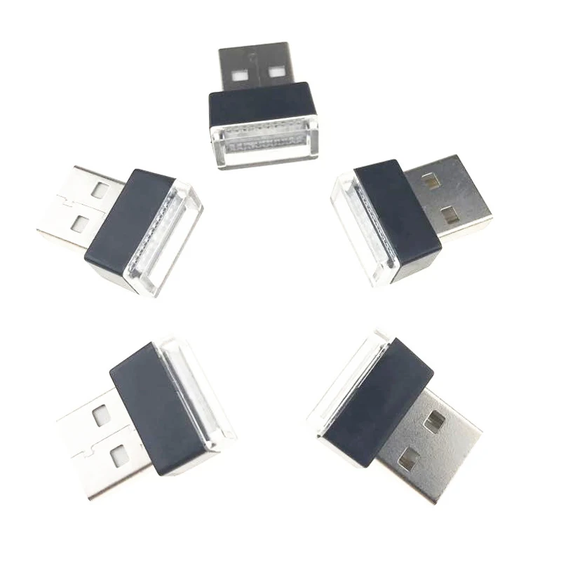 1 шт. автомобильный стильный USB атмосферный светодиодный светильник