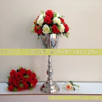 53m 65cm silver wedding flower vase bling table centerpiece sparkling road leads wedding decoration 10pcslot small style