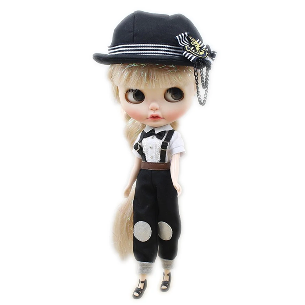 Одежда для 1/6 бледный ледяной куклы в стиле панк включая шляпу и одежду высокое