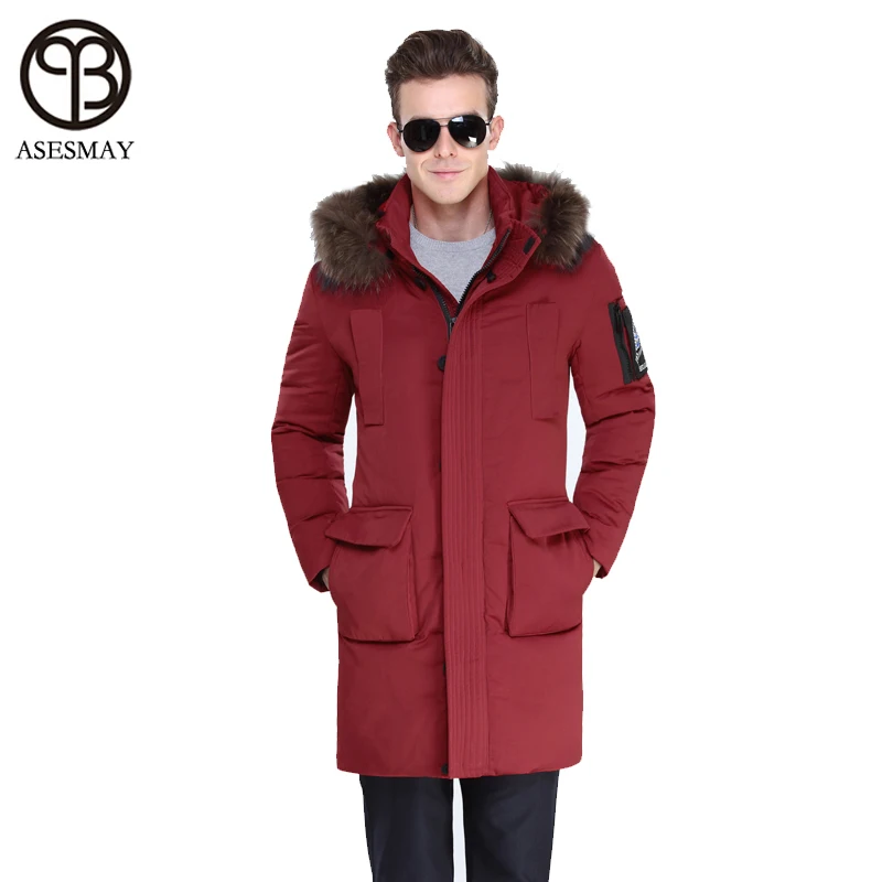 2017 asesmay брендовая одежда зима Для мужчин куртка мода утолщение Повседневное утка