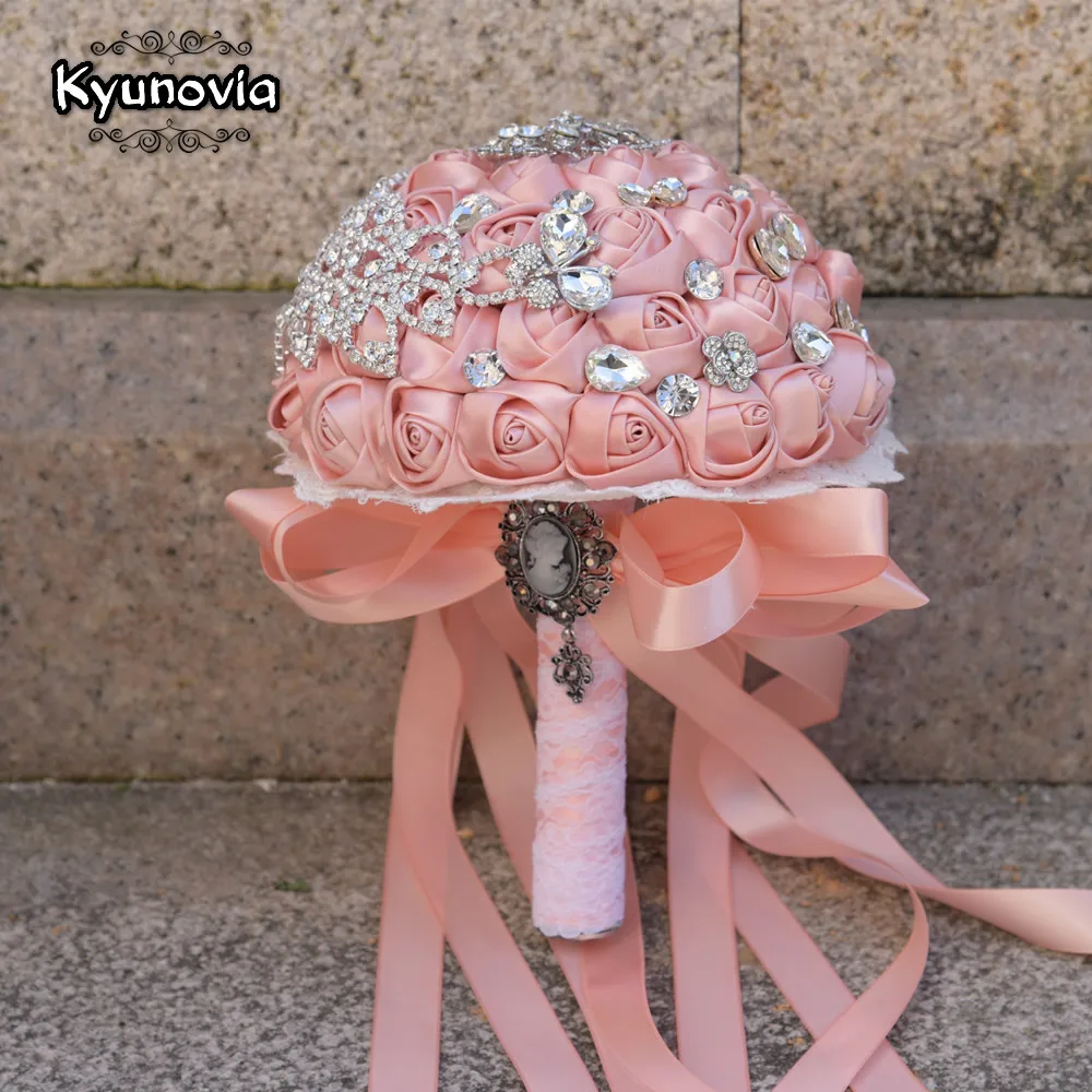 Винтажная брошь Kyunovia букет с кружевной ручкой свадебные аксессуары броши