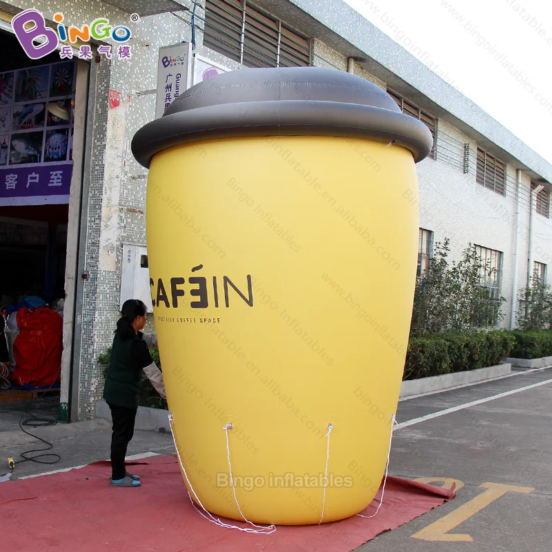 Персонализированные герметичные 10 футов желтые надувные чашки для напитков/ПВХ