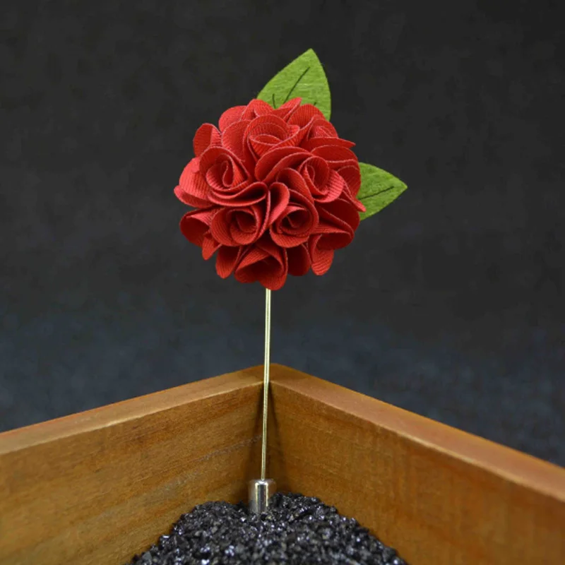 UALGL модная мужская жениха ручной зеленый лист Цветочные Броши Для мужчин