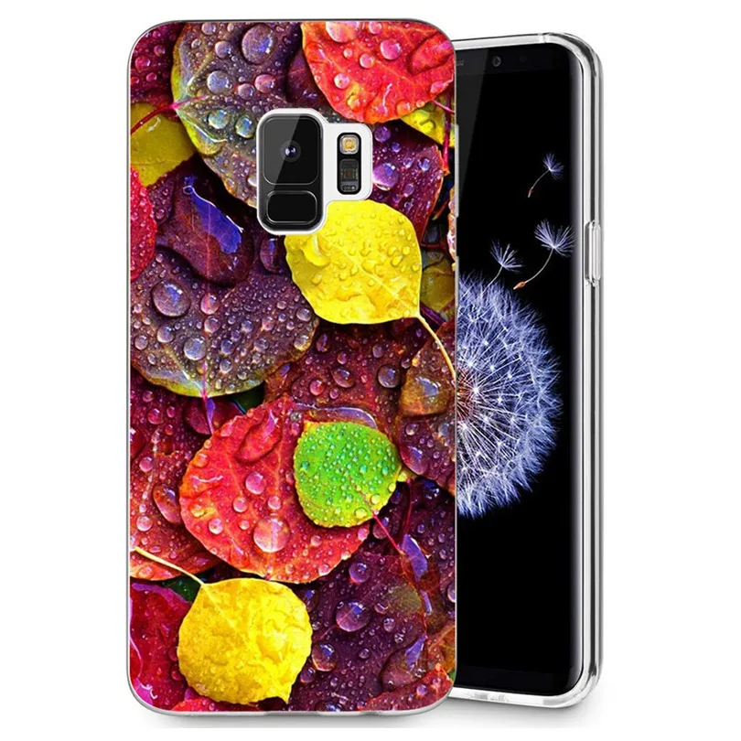 Для Samsung Galaxy S3 S9 S9Plus S8 Plus S7 edge Note 8 цветочный силиконовый чехол из ТПУ мягкий с