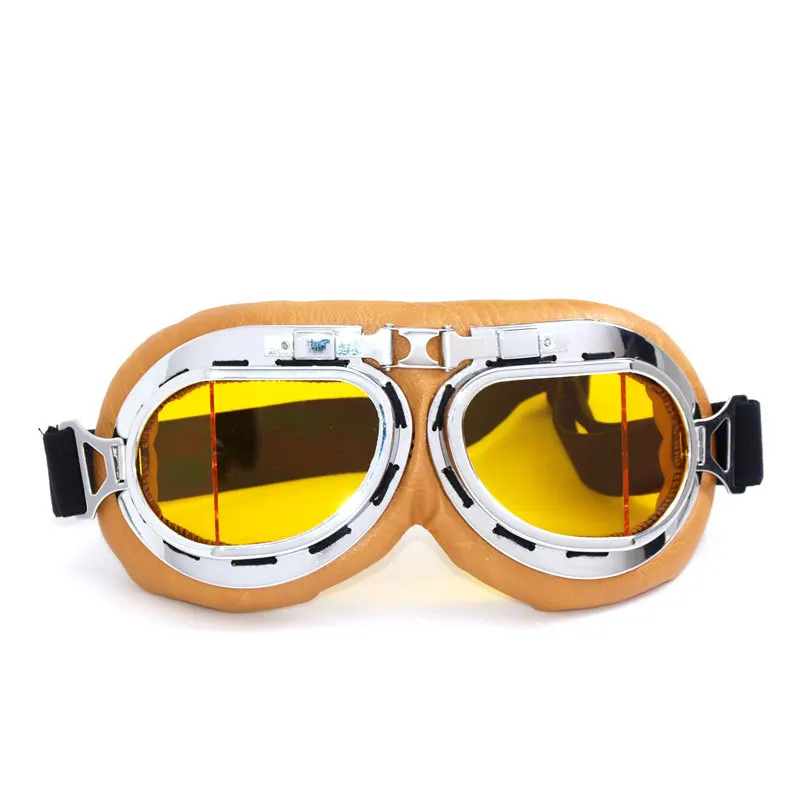 Цветные линзы Ретро Винтажные мотоциклетные очки Мотокросс Летающий скутер