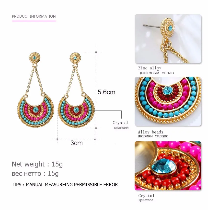 OMGALA этнические ювелирные изделия богемные многоцветные длинные подвесные