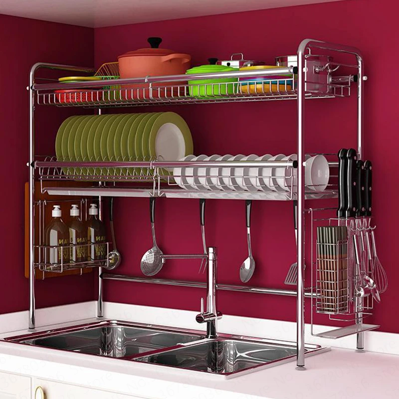 Кухонная раковина сливная стойка из нержавеющей стали для домашнего хранения