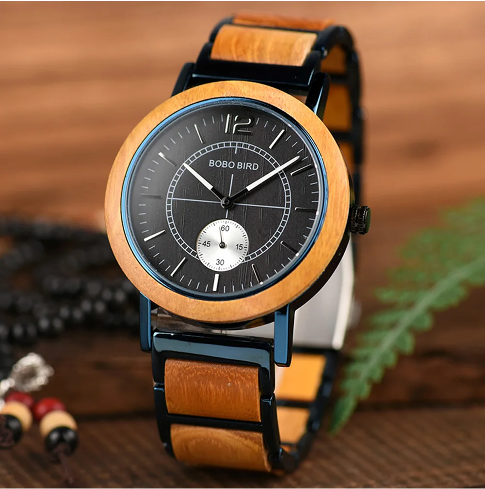 Bobo Bird модная квадратная деревянная коробка для часов мужские японские Seiko Move Мужские t Уникальные Роскошные брендовые водонепроницаемые кварцевые наручные часы Подарки для мужчин