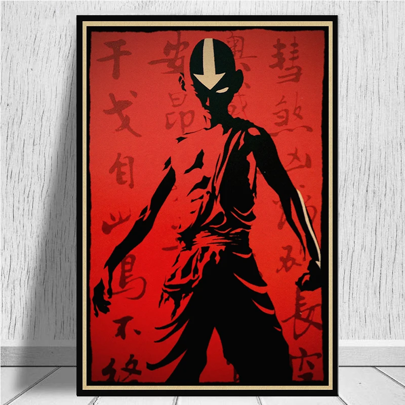 Аватар Последний Airbender Aang Katara мультфильм крафт-плакаты и печать настенная живопись Настенная картина для гостиной домашний декор