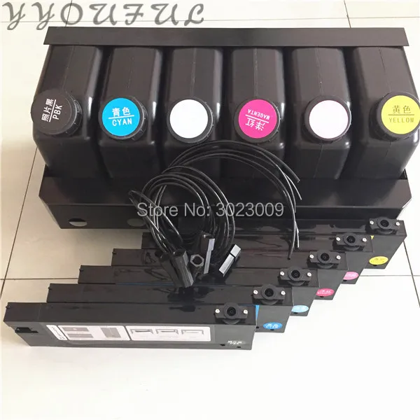 6 цветов ультрафиолетовая чернильная система для Roland XJ640/XJ740/RS640/RA640 Mimaki JV33 JV5 Mutoh CISS