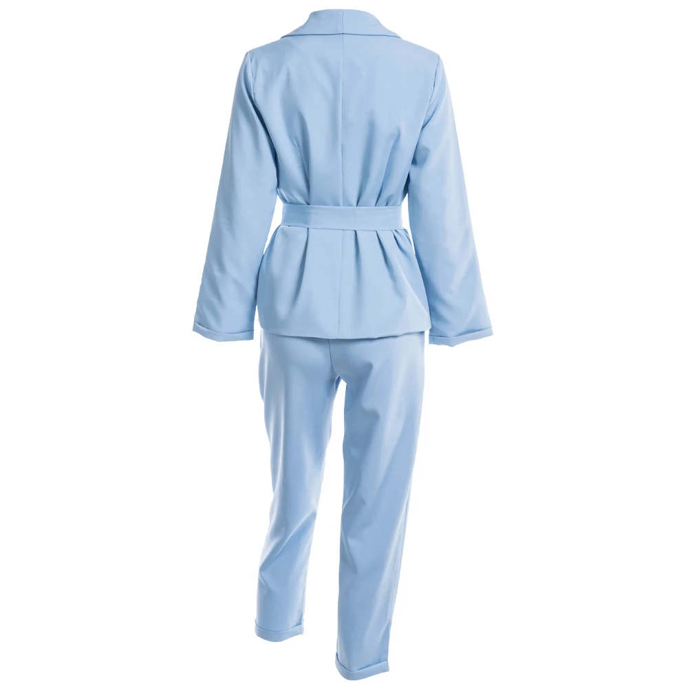 Samuume элегантный сплошной Для женщин комплекты из двух предметов с длинным