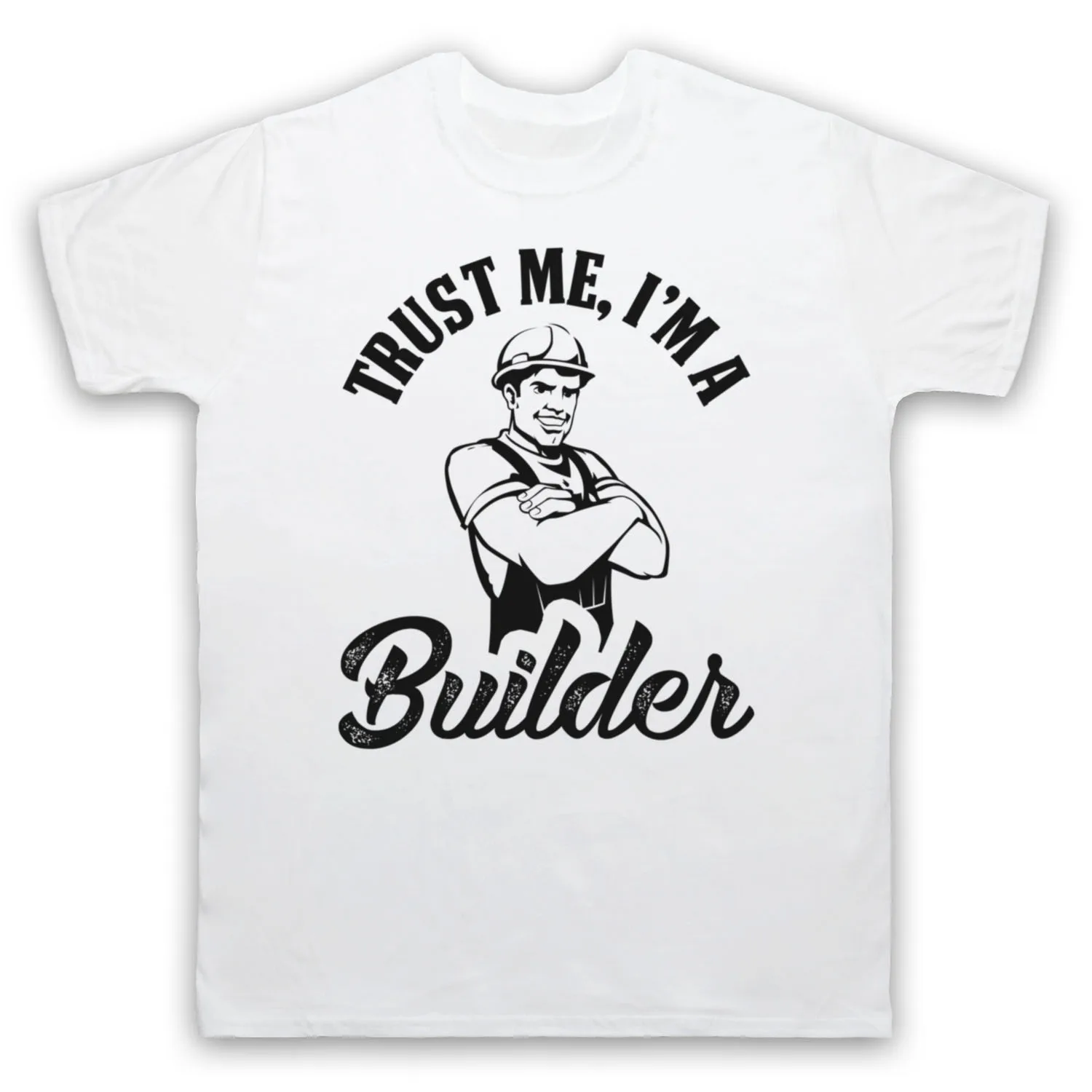 Футболка мужская с надписью Trust Me I A Builder 100% хлопок | Мужская одежда
