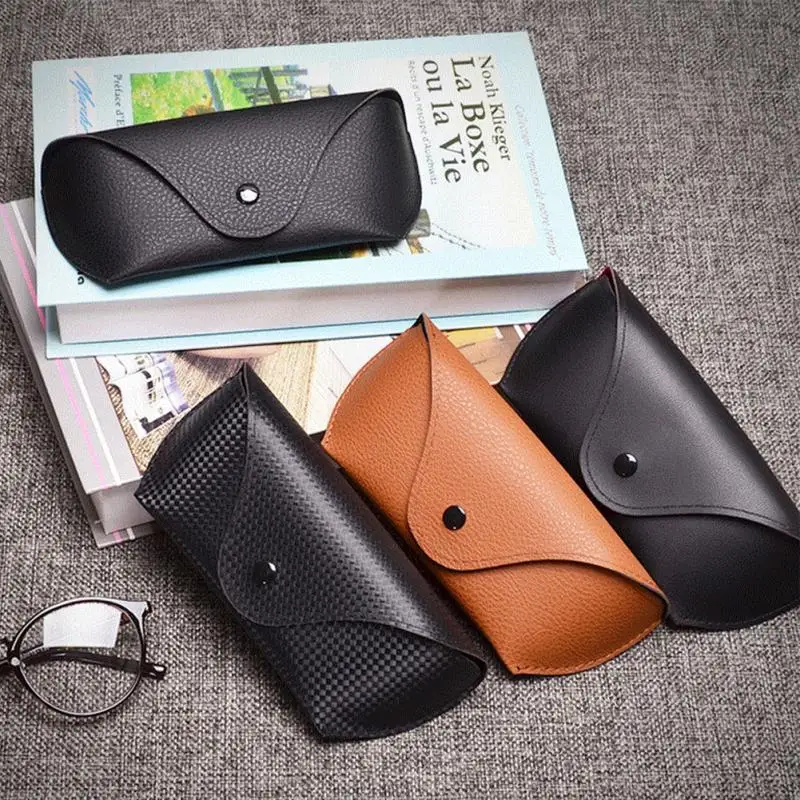 Магнитный кожаный чехол для очков мужчин и женщин портативный складной футляр