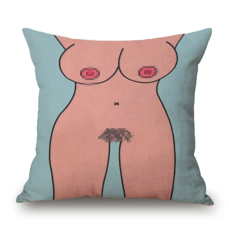 Сексуальная наволочка с рисунком из мультфильма хлопковая льняная Офисная