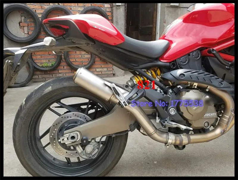 Глушитель выхлопной трубы из титанового сплава для Ducati Monster 821 1200 1200S 2014 2021|link pipe|gp