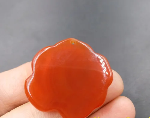 Natural Red jadeite Rose Hand-Carved Lucky Amulet Necklace Pendant | Украшения и аксессуары