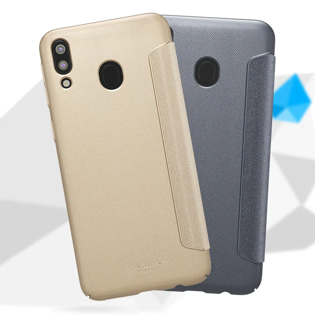 Для samsung Galaxy M20 чехол NILLKIN блестящий роскошный Флип кожаный чехол Роскошный тонкий чехол для samsung M20 Nilkin чехол для телефона