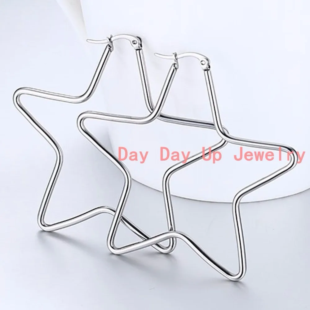 Высокое Качество Модные Женщины Дамы Из Нержавеющей Стали 316L Большой Звезда Хооп